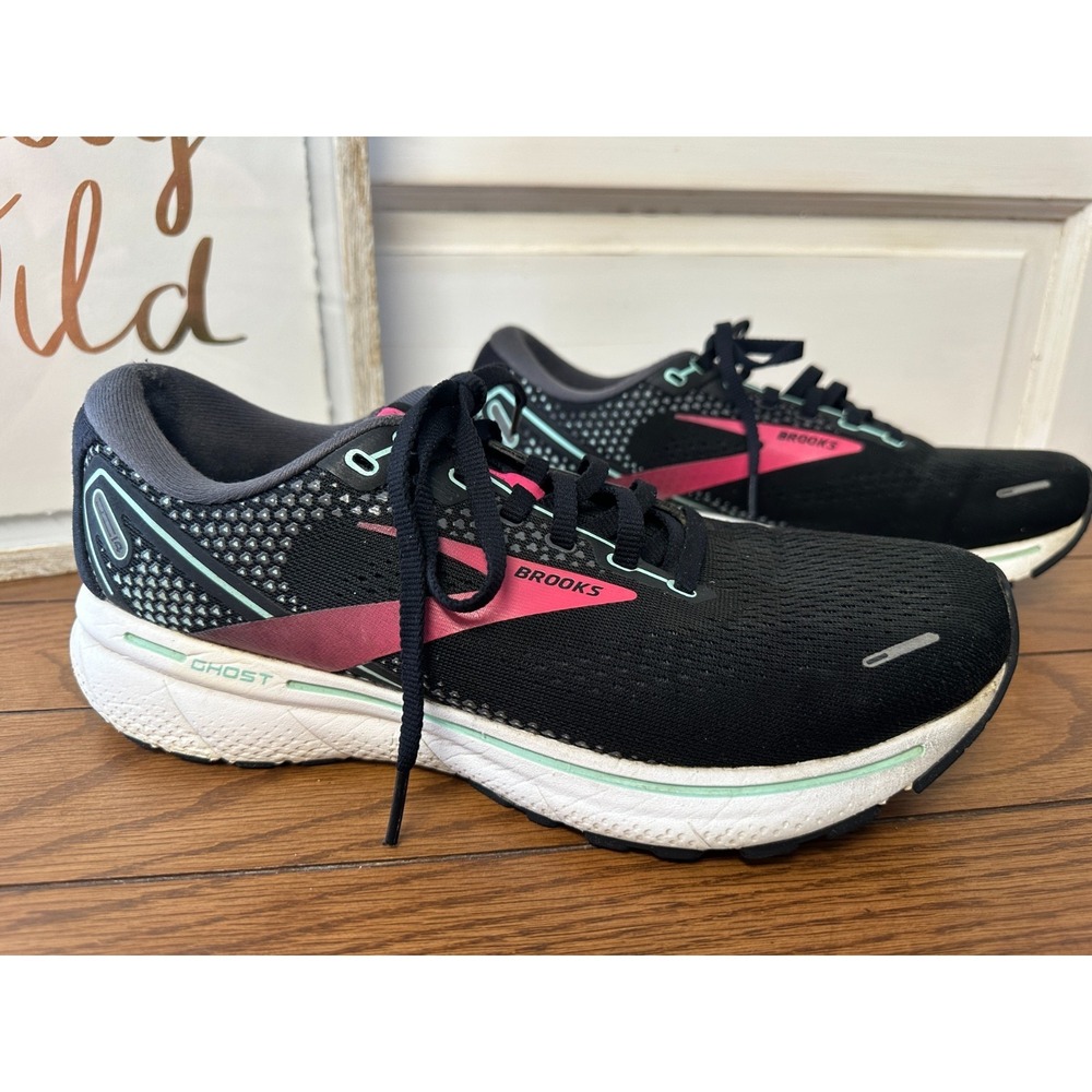 Brooks Womens Ghost 14 1203561B013 Sneakers Size 10.5 B Black Pk Running Shoes‎